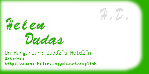 helen dudas business card